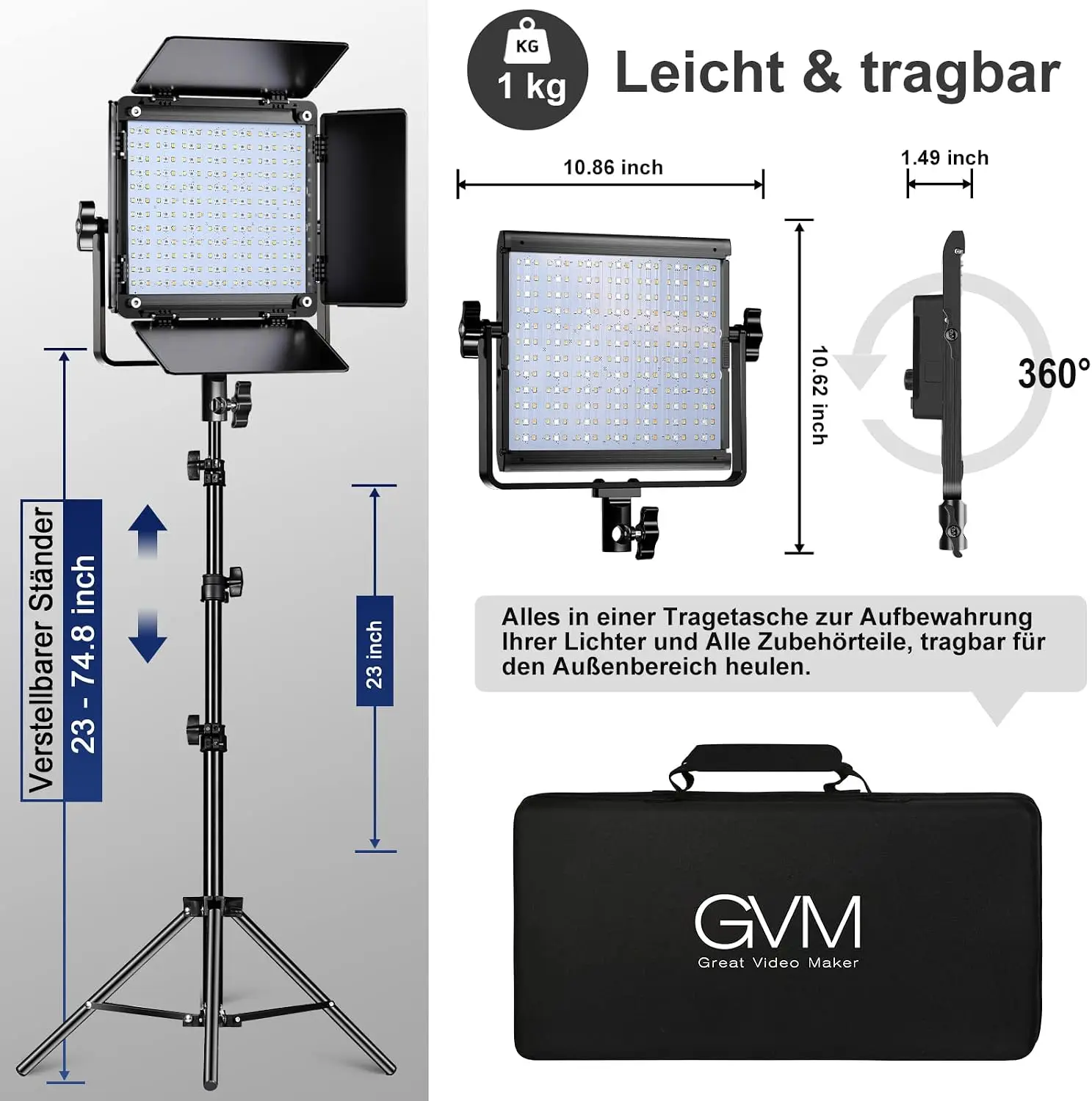 RGB LED Panel Video Light with APP Control, 800D Photography and Video Lighting Kit, 8 Scene Modes, CRI 97, 2-Pack for YouTube Studio, Gaming, Streaming, Conference - view 6