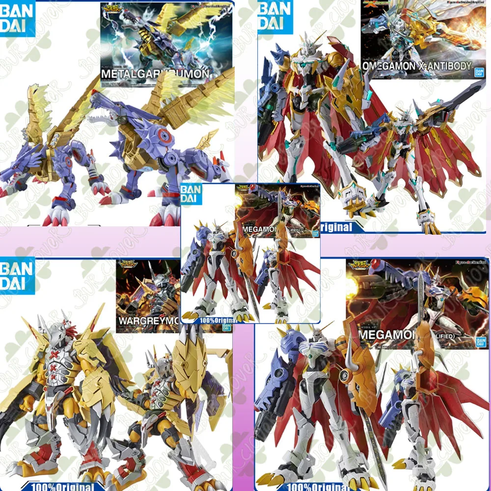 

Bandai Original FRS BATTLE TYRANNOSAURUSMON STEEL GARURUMON Anime Action Figure Assembly Model Toys Collectible Model Orna