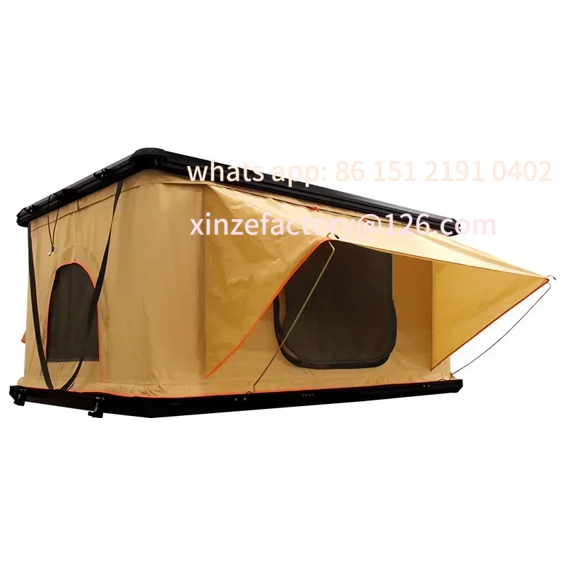 Customizable Top Tent For 1-4 Person Professional Outdoor Family SUV Car Roof Top Tent Hard Shell Aluminum Roof