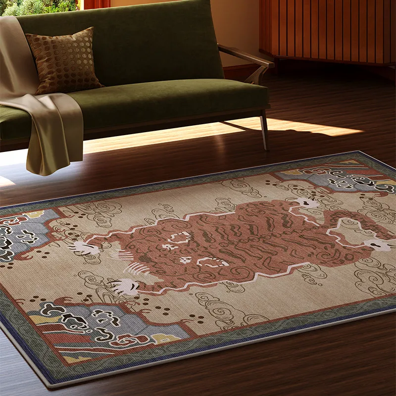 Retro Style Bedroom Decor Large Carpet Light Luxury Carpets for Living Room Washable Cloakroom Floor Mat Anti-slip Home Soft Rug