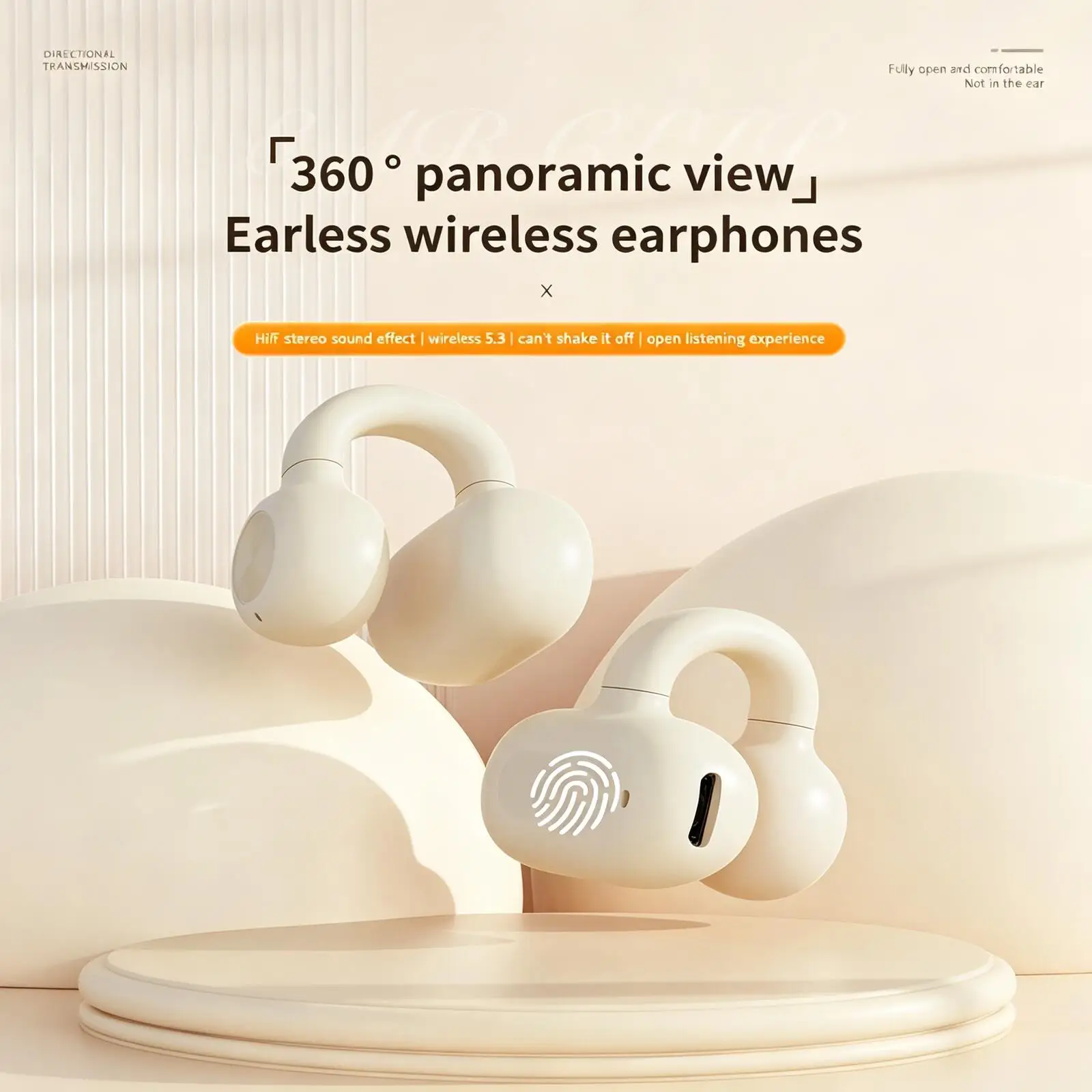 

Single Ear Air Conduction Wireless Bluetooth Earbuds, Earhook Ear-Friendly, Ultra Long Battery Life for Driving Sports Daily Use