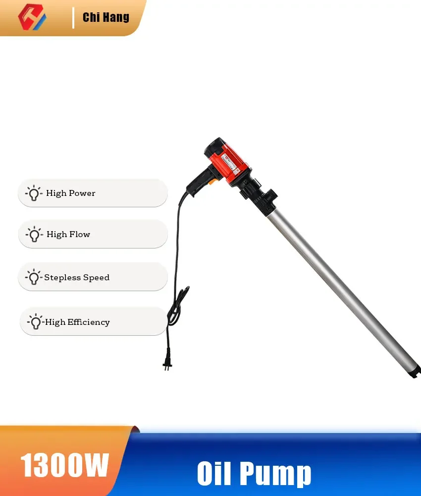 Portable 220V Electric Hand Barrel Pump1300W Six-speed Vertical Oil Pump diesel oil drum with electric oil pump