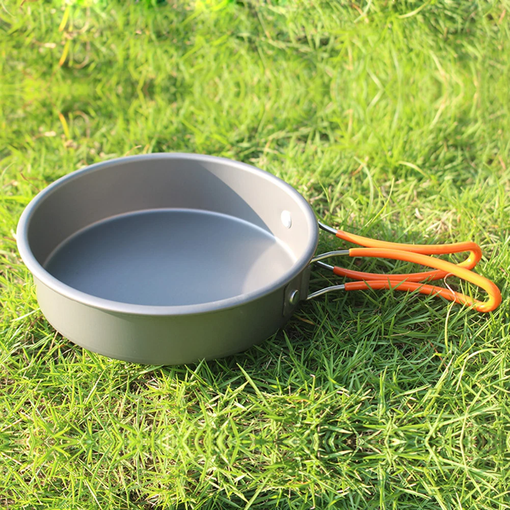 14 Piece Camping Cookware Set Designed for 12 People Lightweight and For Durable with Complete Cooking Essentials