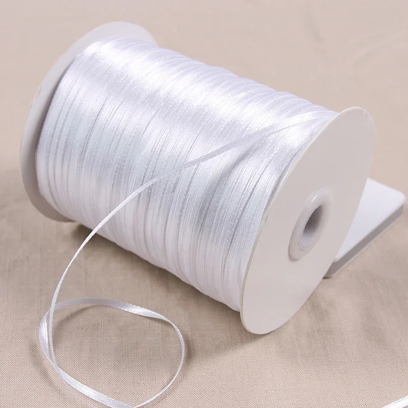 (10 meters) 3mm White silk Satin Ribbons Christmas Wedding Decoration Party Gift Wrap DIY Handmade Scrapbooking Supplies Riband