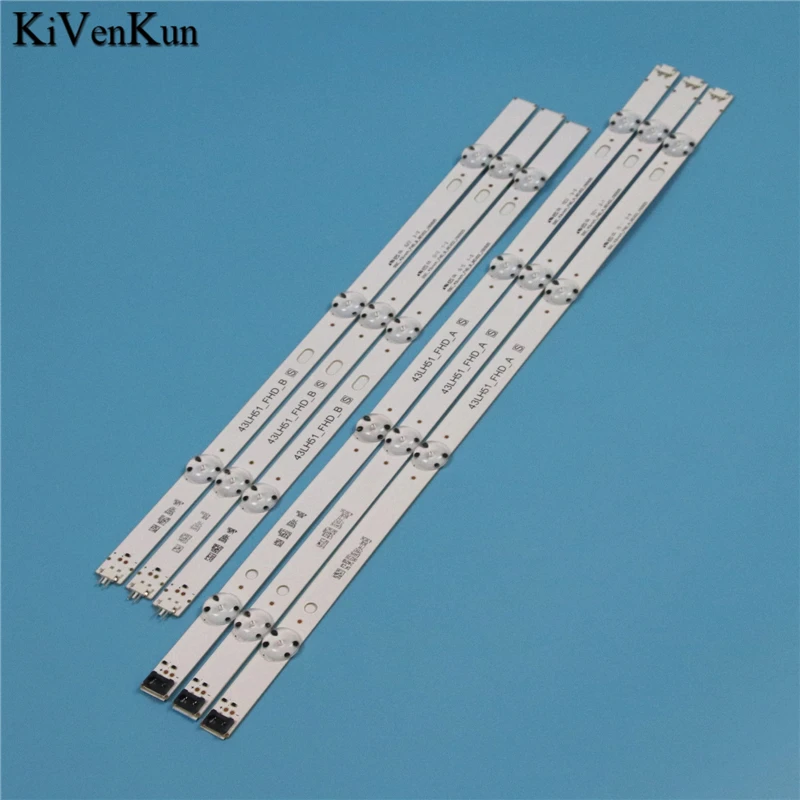 Strisce di retroilluminazione a LED per 43LW300C 43LW340C 43LW540S 43LW541H 43LW560H 43LX761H 43LX570M Barre 43LH51_FHD_A Nastri per righelli di tipo B
