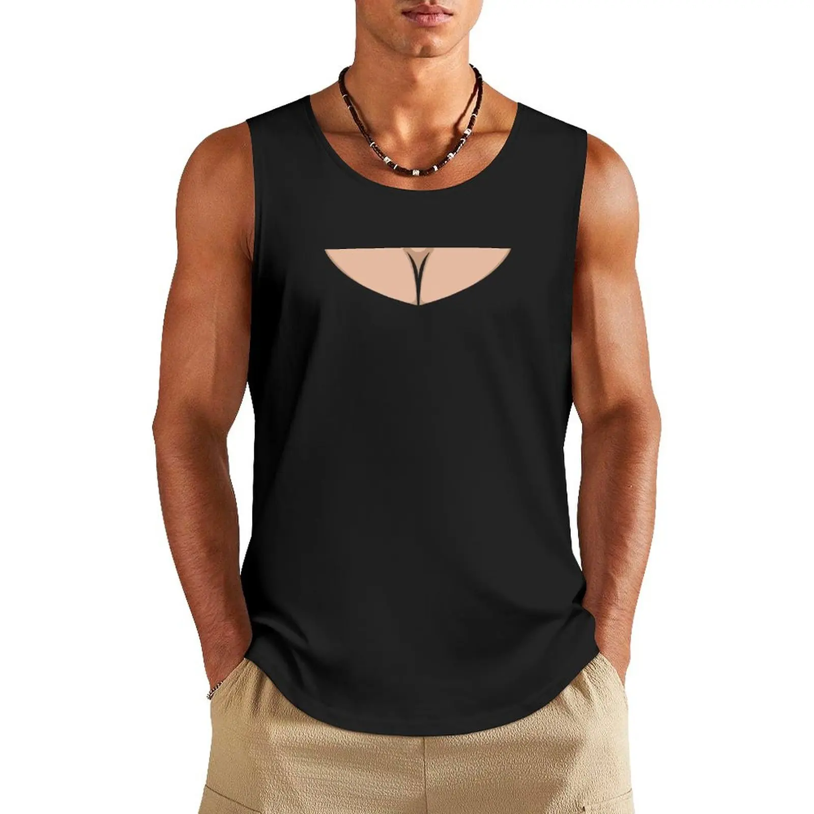 

Cleavage Tank Top Men's clothing T-shirt man anime top