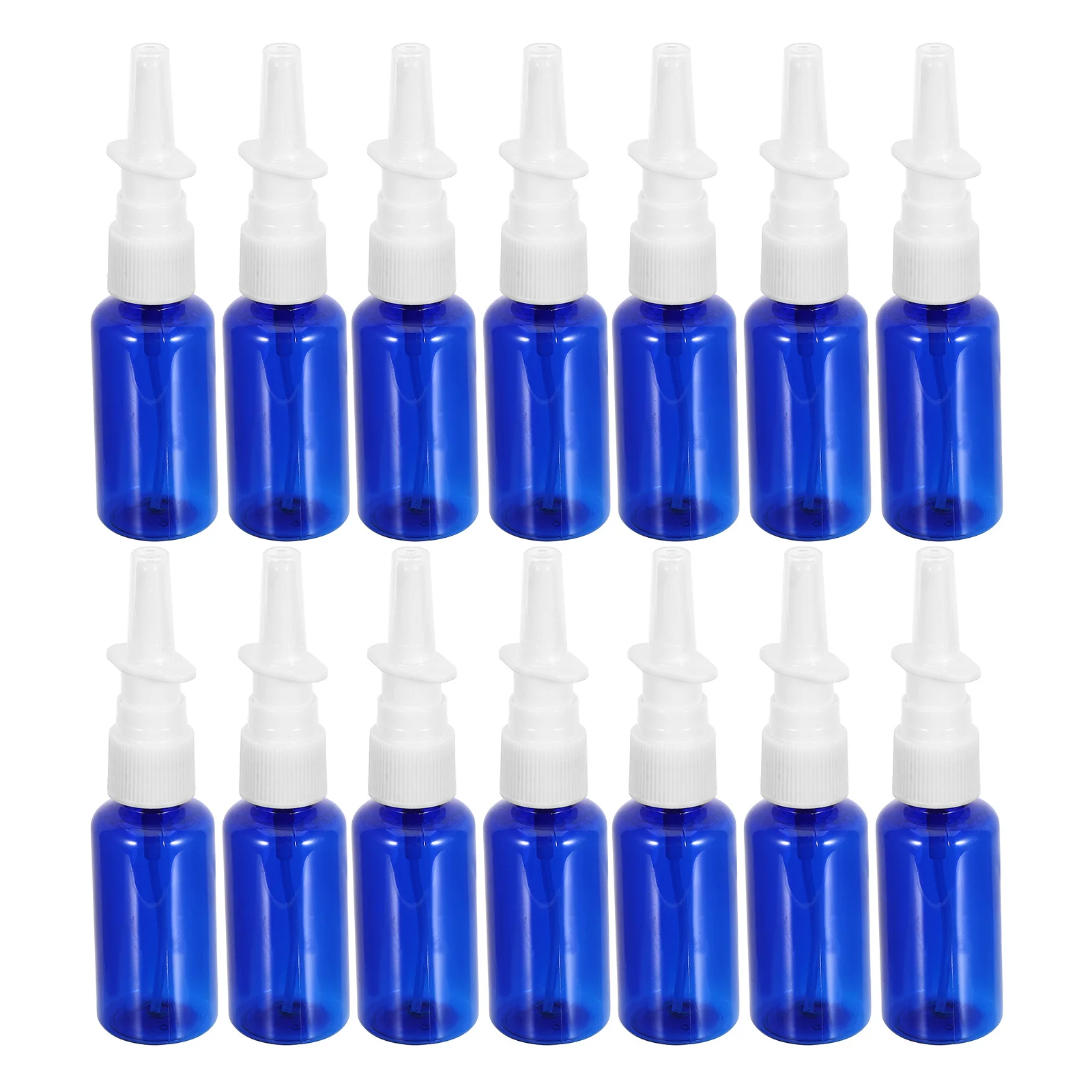 

24Pcs Empty Refillable Nasal Spray Bottles Blue Plastic Portable Nose Pump Atomizer 30Ml Travel Mist Sprayer Mini Bottle Saline