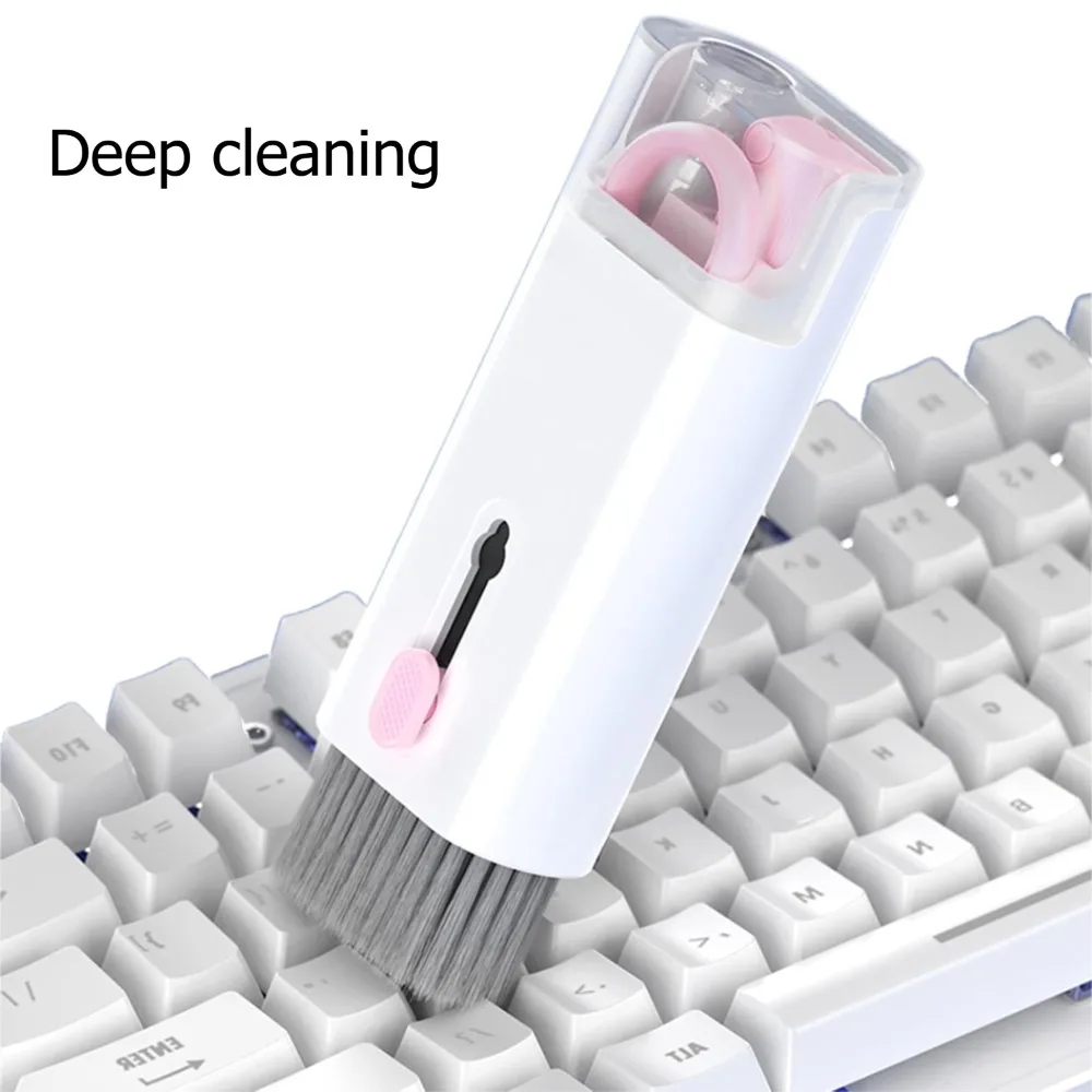Soft Brush Flocked Sponge Earbud Cleaning Pen Kit Multifunctional Cleaning for Wireless Earbuds Charging Case Mobile Phone