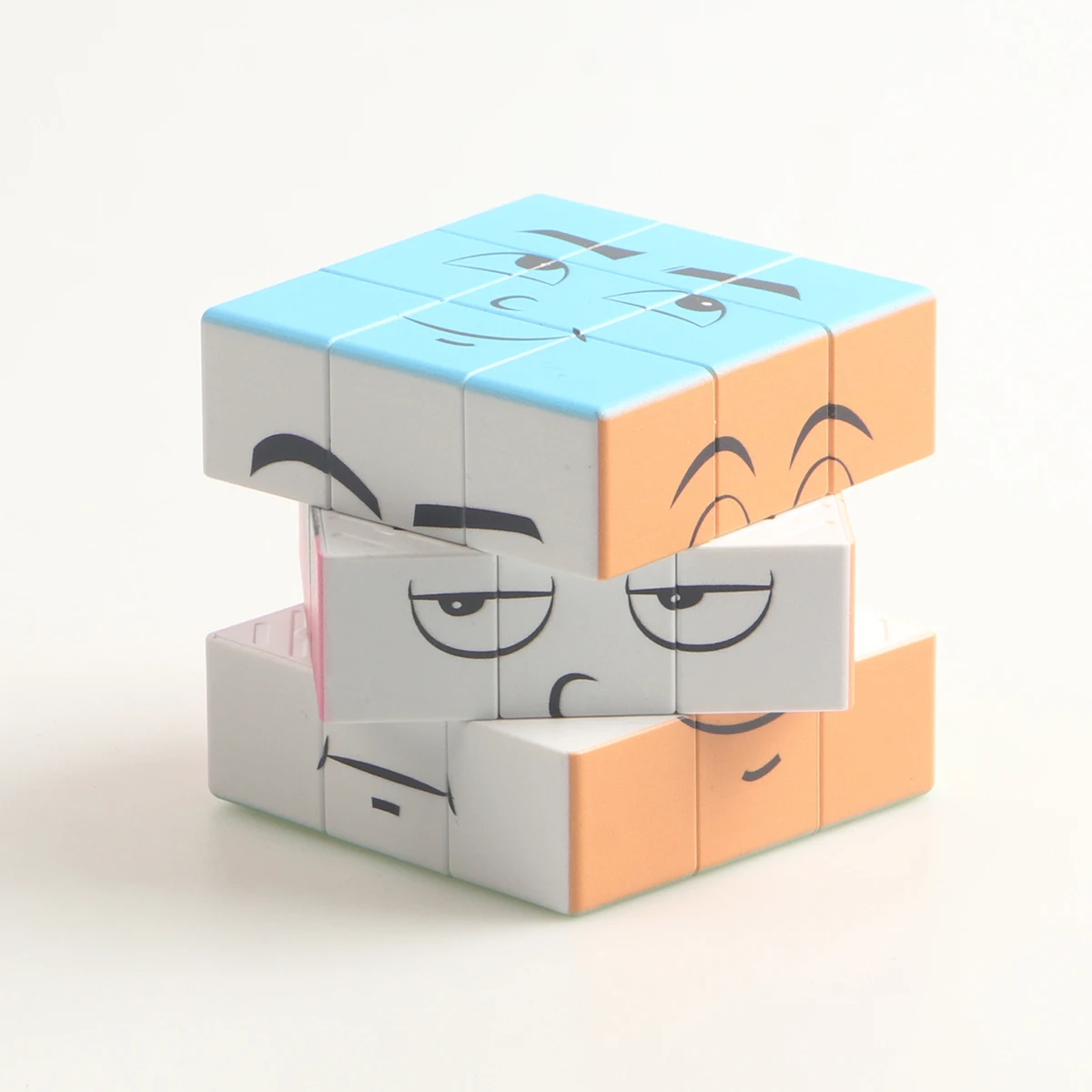 子供のためのプロの魔法の立方体のおもちゃ,笑顔の表現,楽しいストレス解消,スムーズなスピードゲーム,パズルギフト,UV, 3x3x3