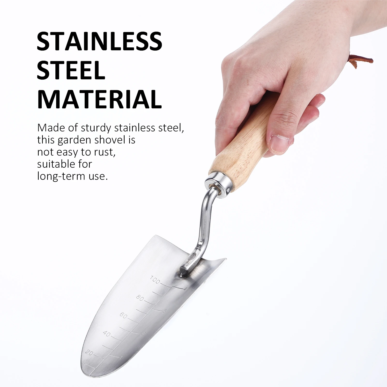 

Stainless Steel Shovel Cultivator Garden Tool Gardening Trowel Oak Trowels Hand Heavy Duty Tools