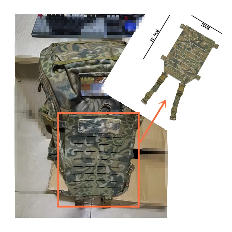 軽量レーザーカットmolle外部プレーンプレートポケット戦術ペイントボールエアソフトベストバックパック用