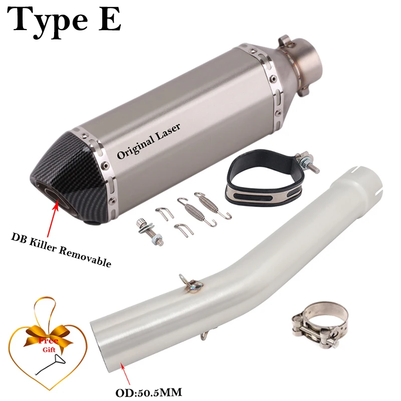 Slip On For YAMAHA YZF-R6 YZF R6 1998 - 2005 Motorcycle Exhaust System Middle Link Pipe Escape Muffler With DB Killer - view 5