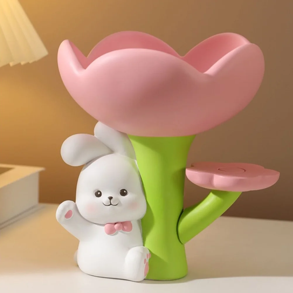 

Rabbit Key Holder Bowl Stylish Entryway Organizer Key Tray Jewelry Storage Dish Decorative Home Accent Jewelry Dish Tray