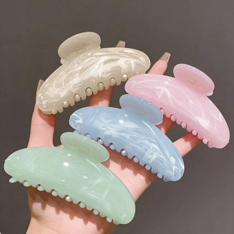 

4 Pcs set Fashion Acrylic Hair Claw clips for Women Shower Daily hair tying tool jewelry accessories gifts