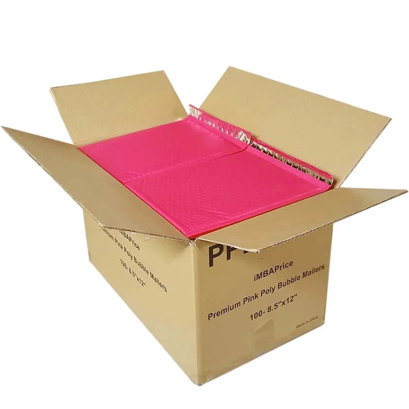 pink bubble envelopes para envio de bolsas envelopes acolchoados para embalagem selo mailing gift roxo e rosa preto 50 pcs 01