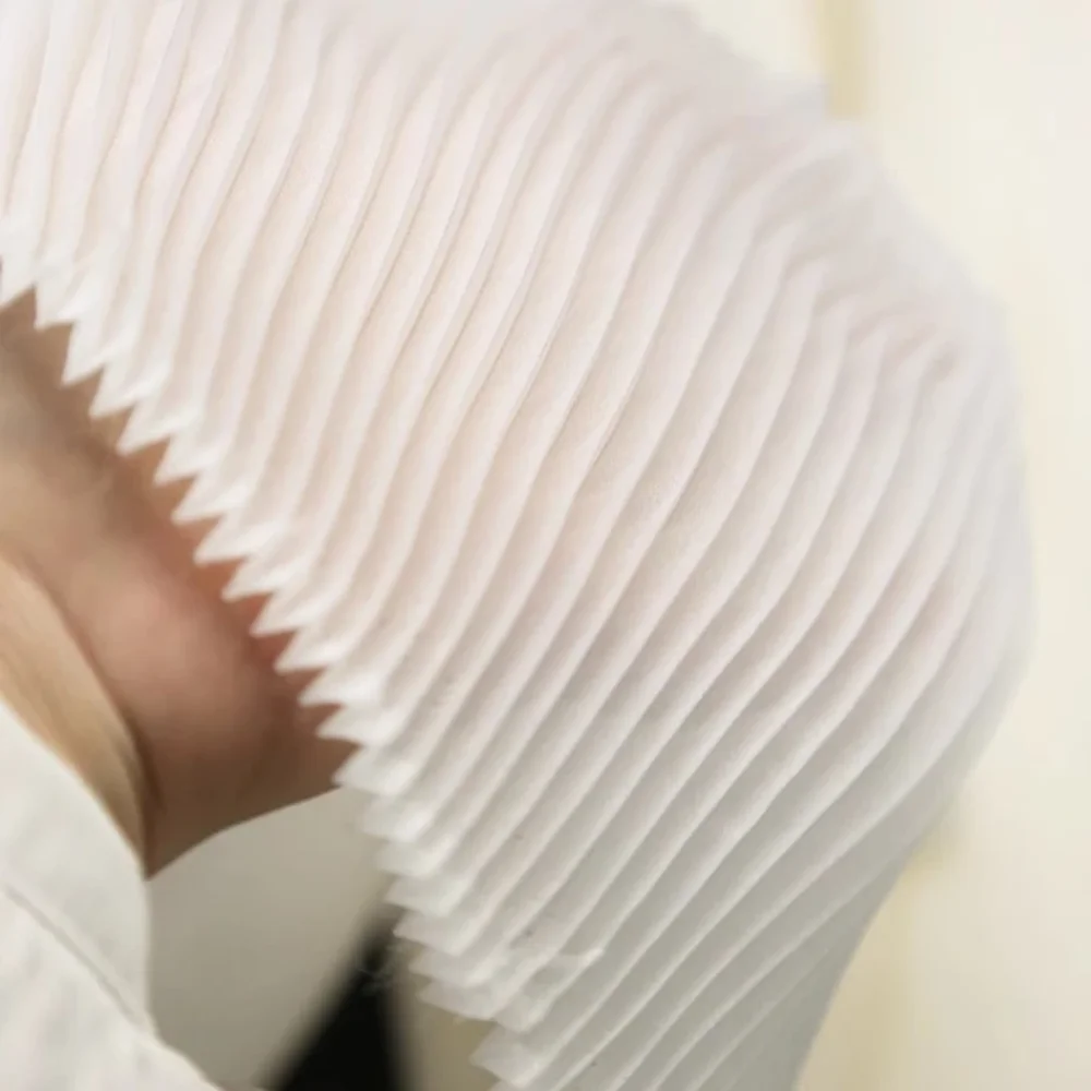 

Усовершенствованная плиссированная ткань для плиссированных платьев. Женские платья. Дизайнерская одежда. Текстура ткани. Ткань для шитья своими руками. Материал на метр.