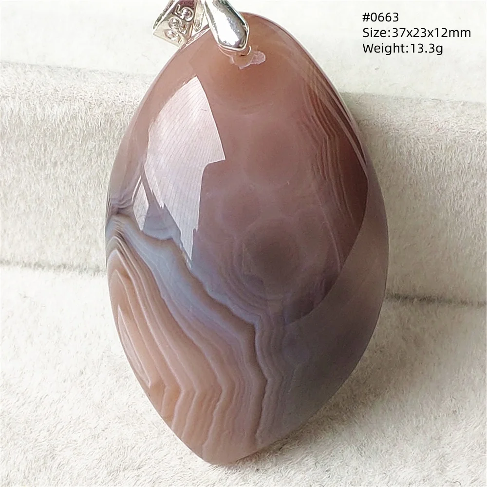 MUKO GEMS Persian Agate Pendant Necklace Brown 7