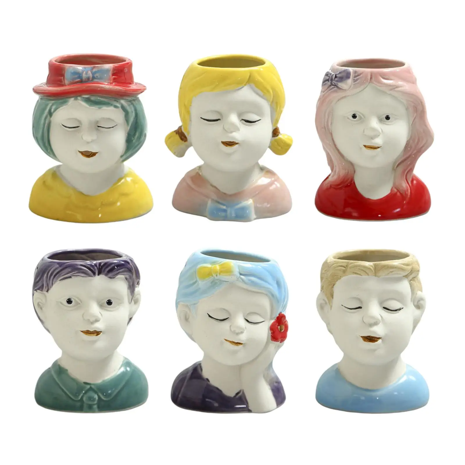 3.35 Inch Head Pot Ceramic Plant Pot Plant Pot Flower Pot Container Planter Bonsai Pots with A Hole