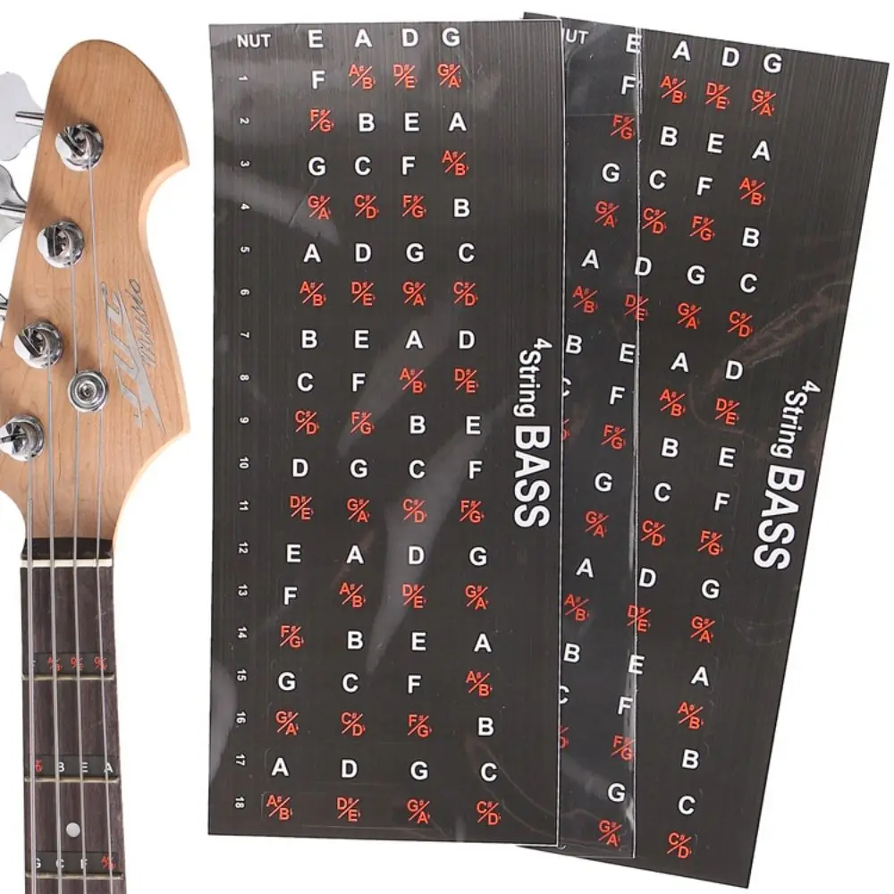 Portable Guitar Fretboard Note Sticker Lightweighting Tone Guitar Fingerboard Sticker Sense Learning Musical