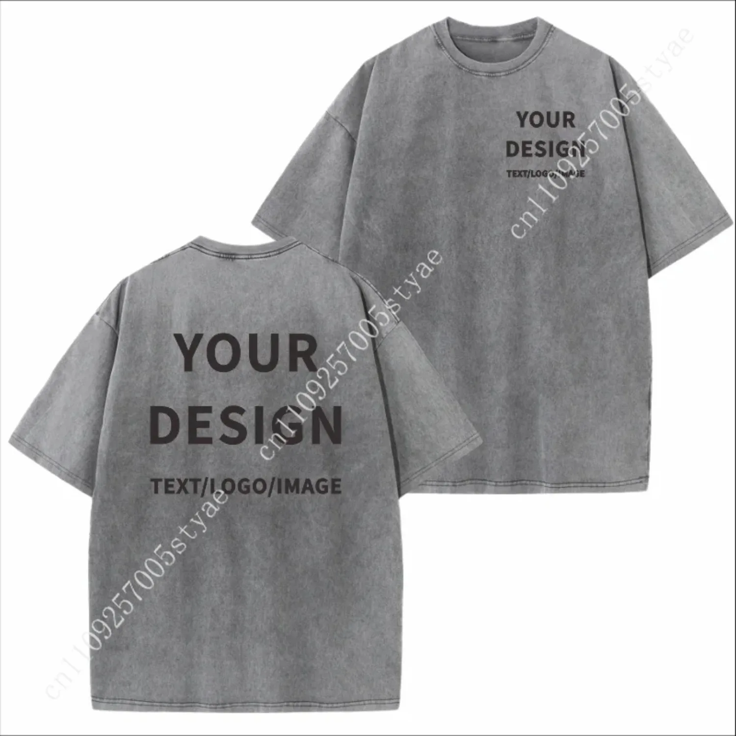 100% Cotton T-shirt Custom Logo Street Trend Short Sleeve T-shirt Embroidery Design European American Size Tops Printing Pattern