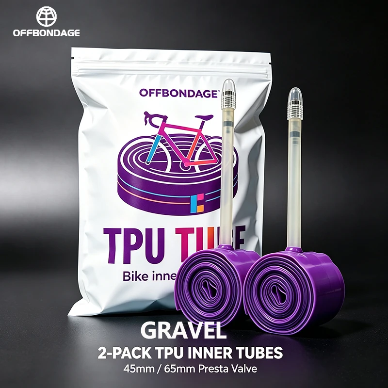 OFFBONDAGE 2pcs Gravel Bike Inner Tube Ultralight 45g 700C X 32c 35c 37c 40c 47c Bicycle TPU French Valve 45/65mm MTB29 Road