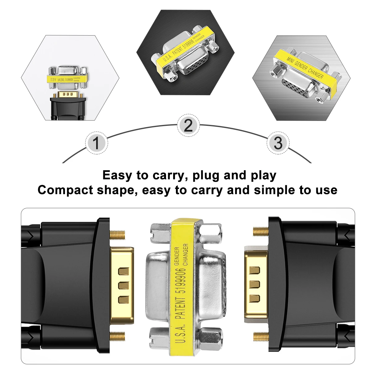 10Pcs Vga Female To… - image