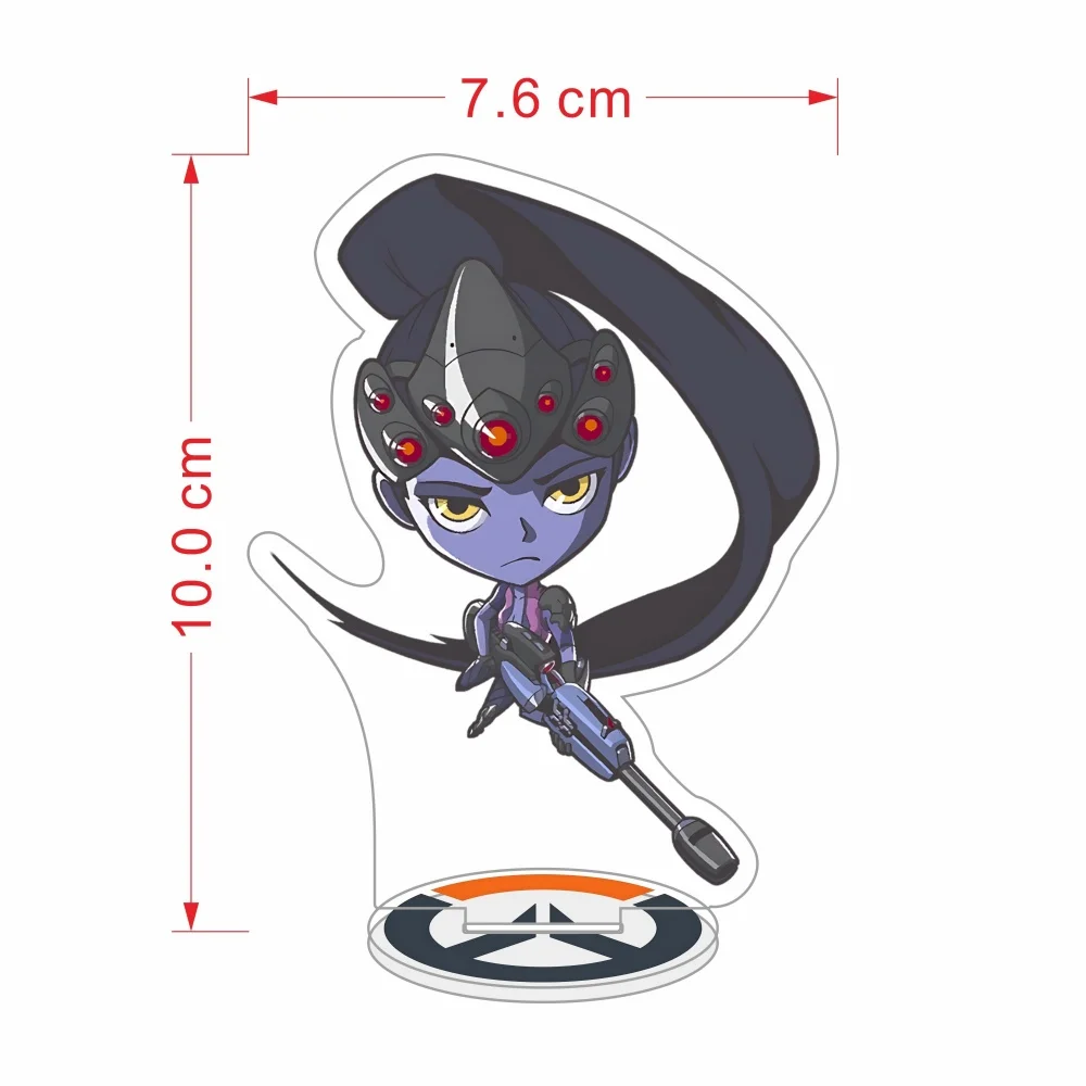 Shooting Game Overwatch 2 D.Va Kiriko Tracer Mercy Widowmaker Acrylic Stand 10cm Desktop Decoration, Keyring Anime Fans Gifts view 3