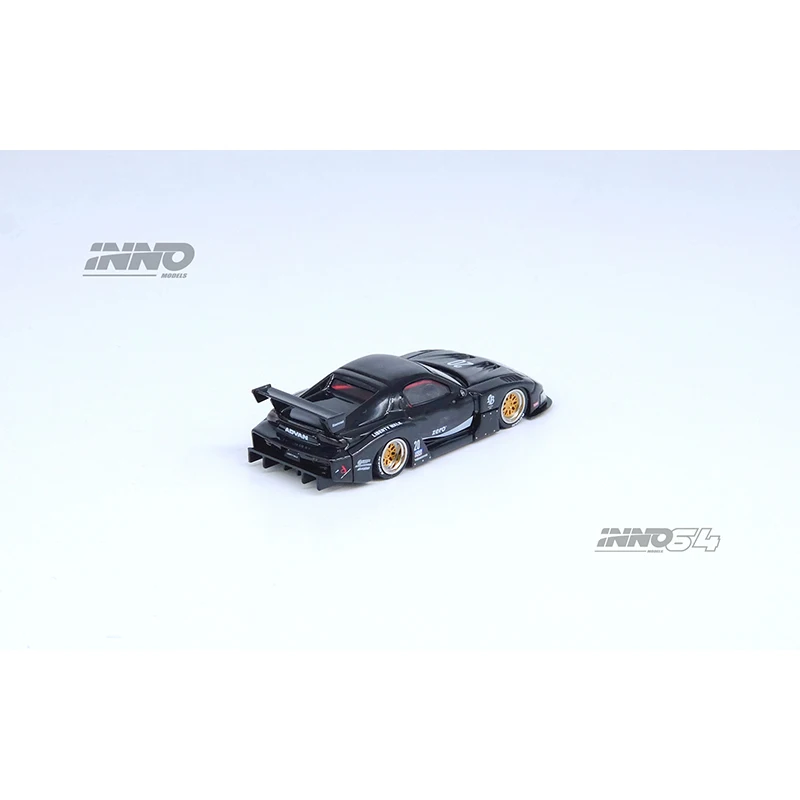 INNO In Stock 1:64 LBWK RX7 FD3S Super Silhouette Black Zero Diecast Diorama Car Model Collection Miniature Toys