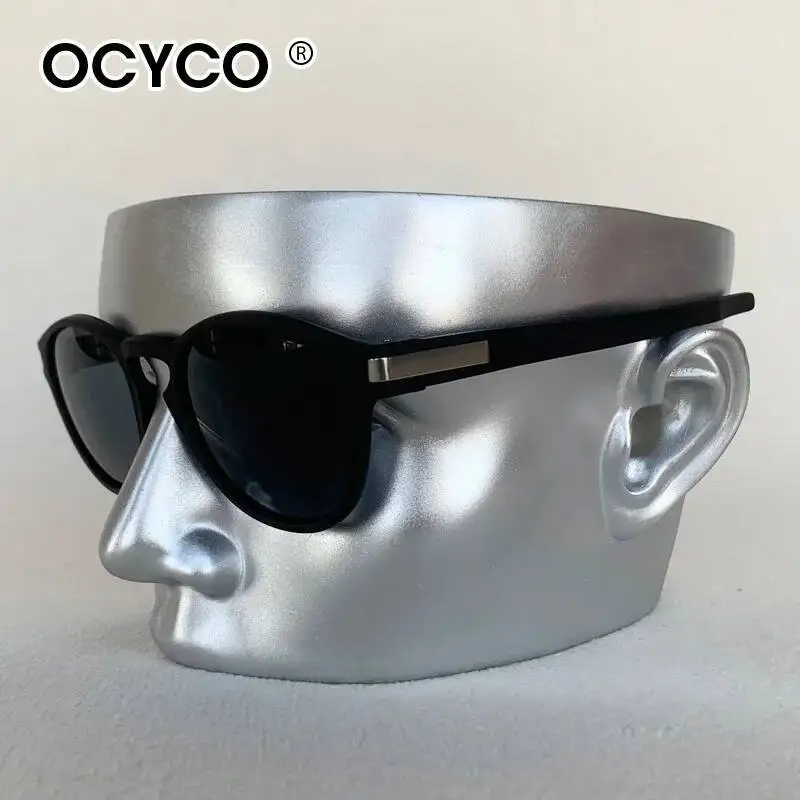  الكلاسيكية الرجعية النظارات الشمسية المستديرة الرجال النساء العلامة التجارية مصمم البيضاوي النظارات الرياضية القيادة ظلال UV400 مرآة طلاء نظارات شمسية #6