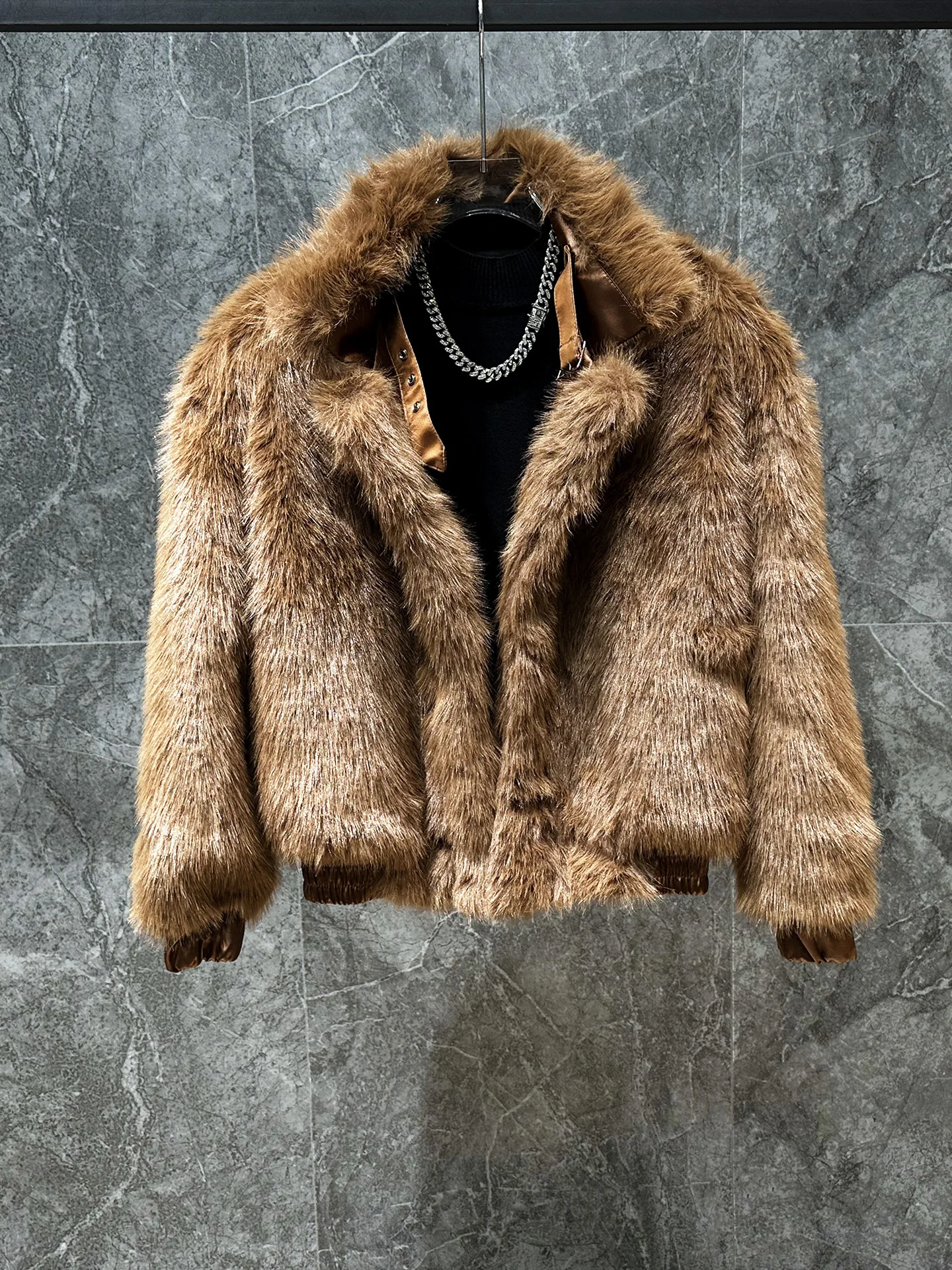 الشتاء النسخة الكورية الجديدة Ins الموضة العصرية تصميم سترة دافئة سميكة فضفاضة عارضة سستة معطف للرجال