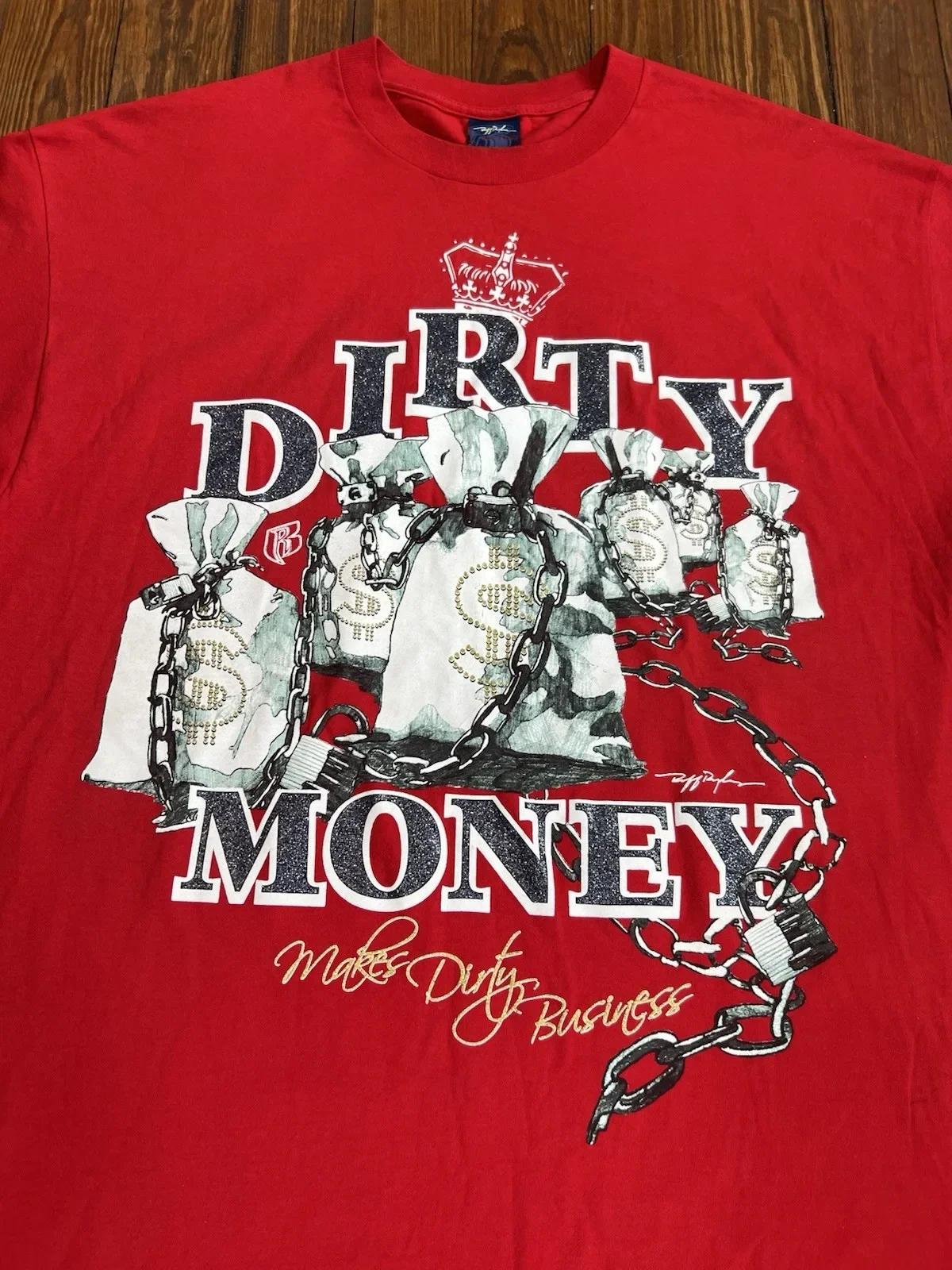 Футболка VTG Ruff Ryders Dirty Money Y2K Рэп Футболка Хип-Хоп DMX Jadakiss