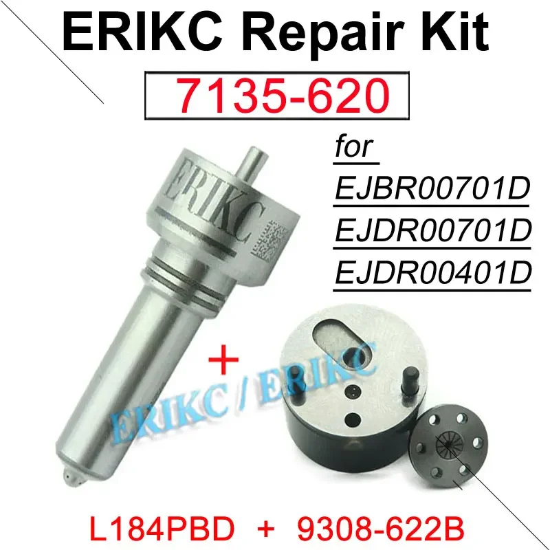 L184PBD Nozzle Tip 9308-622B Valve 7135-620 Diesel Fuel Injector Repair Kit For Delphi FORD EJBR00701D EJDR00701D EJDR00401D