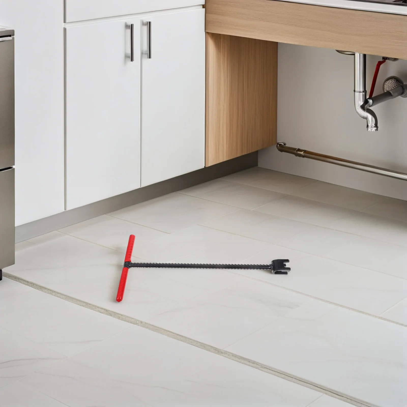 17 بوصة عداد المياه صمام وجع T-مقبض تمديد أداة للسباكة اغلاق مفتاح ماسورة من الفولاذ المقاوم للصدأ صمام وجع اليد #6