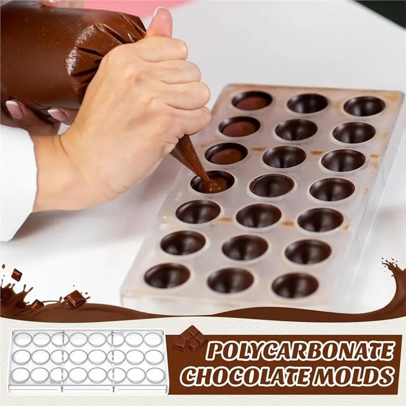 Polycarbonate Half Ball Chocolate Candy Mold With Scraper