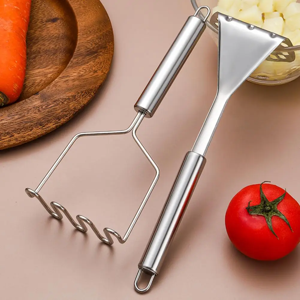 Corrosion Resistant Masher Stainless Steel Potato Masher with Ergonomic Handle Food Crusher for Vegetables Fruits for Mashing