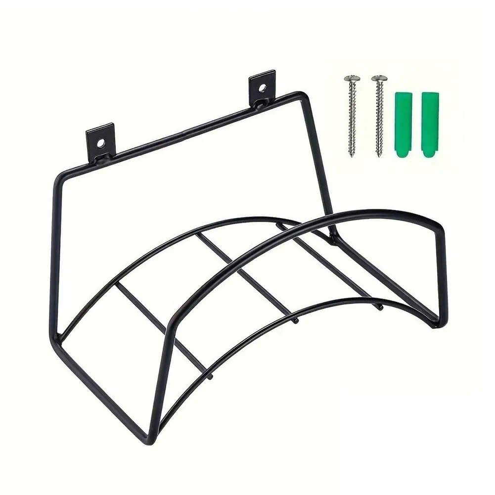 Garden Hose Hanger Wall Mount for Neat Yard and Garage Storage - Strong Steel Hose Holder Supporting Various Hose Types