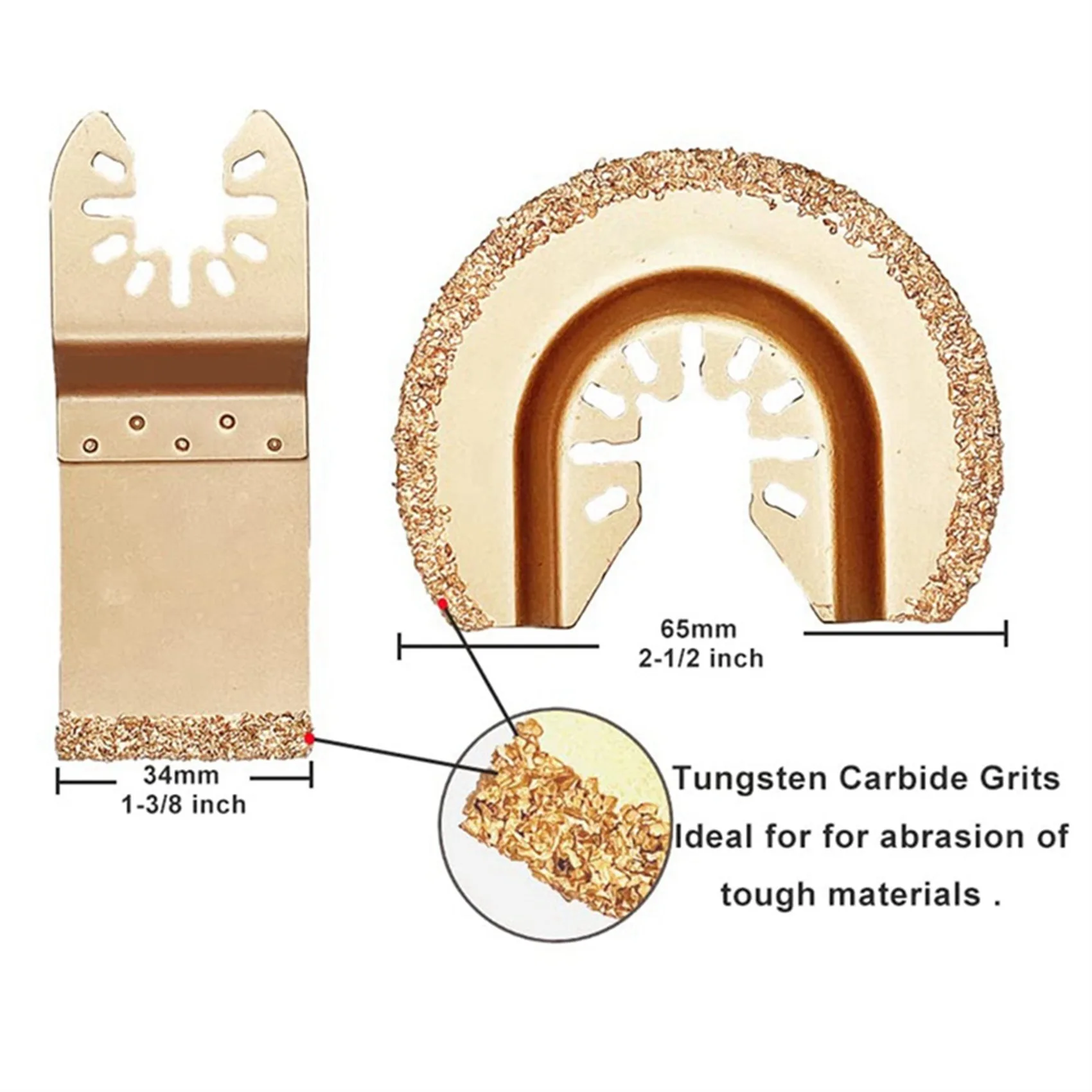 4Pcs Carbide Grits Oscillating Saw Blades for Grout Removal, Multi-Tool Blades Grout Remover Tool for Tile