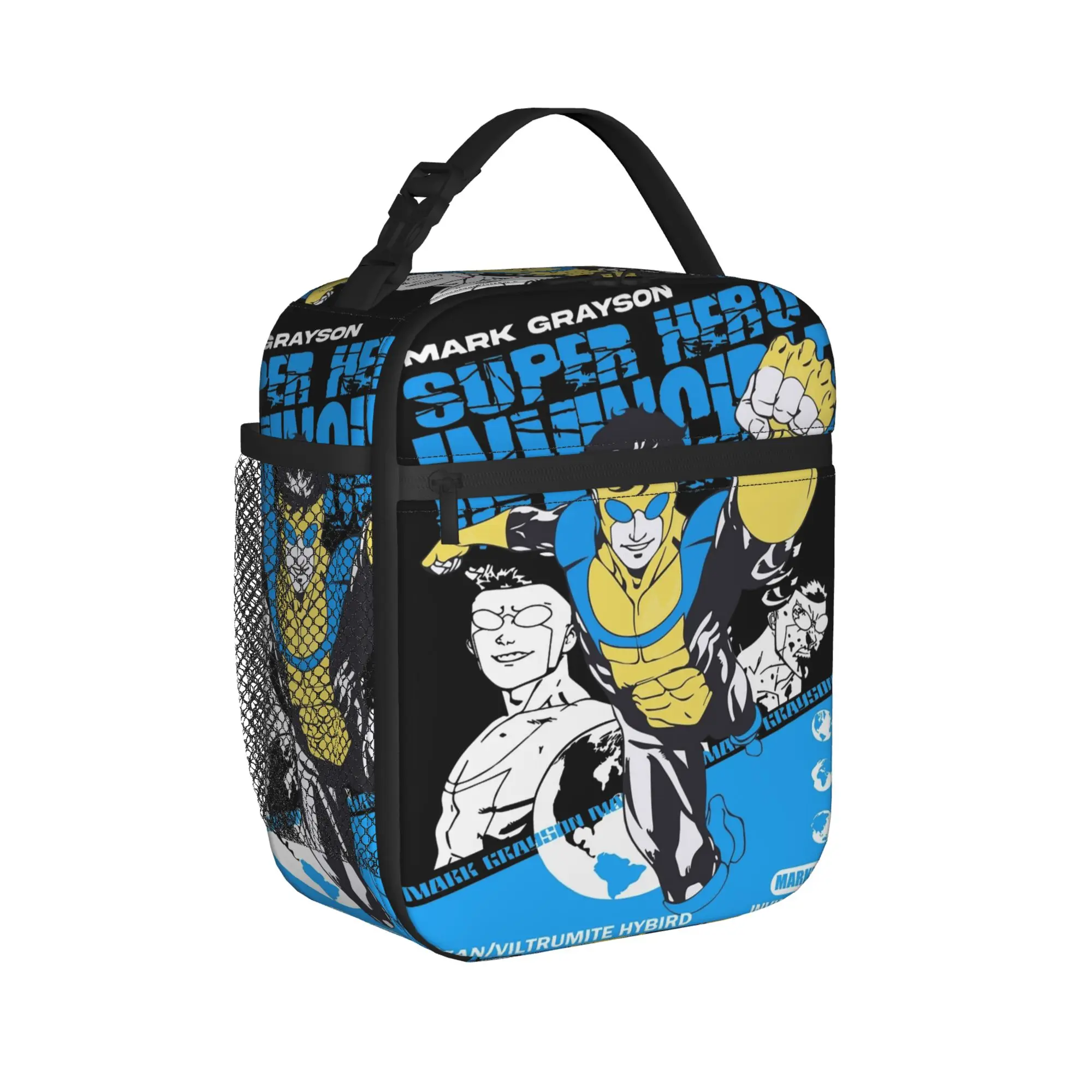 Invincible Lunch Bag Mark Grayson Picnic Lunch Box For Girls Kawaii Custom Thermal Tote Handbags Waterproof Portable Cooler Bag