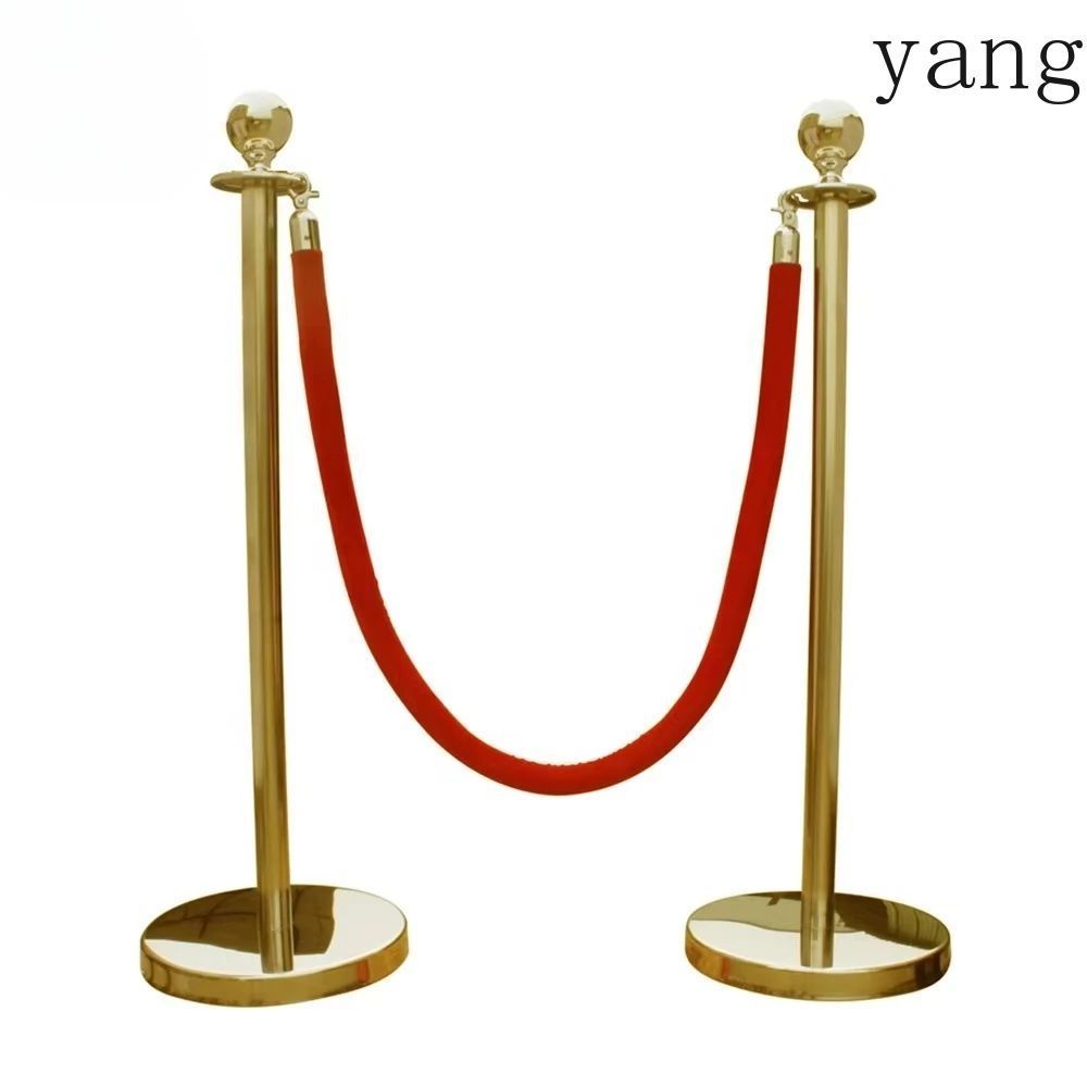 Wedding Supplies Queue Rope Barrier Red Carpet Gold Post Stanchions