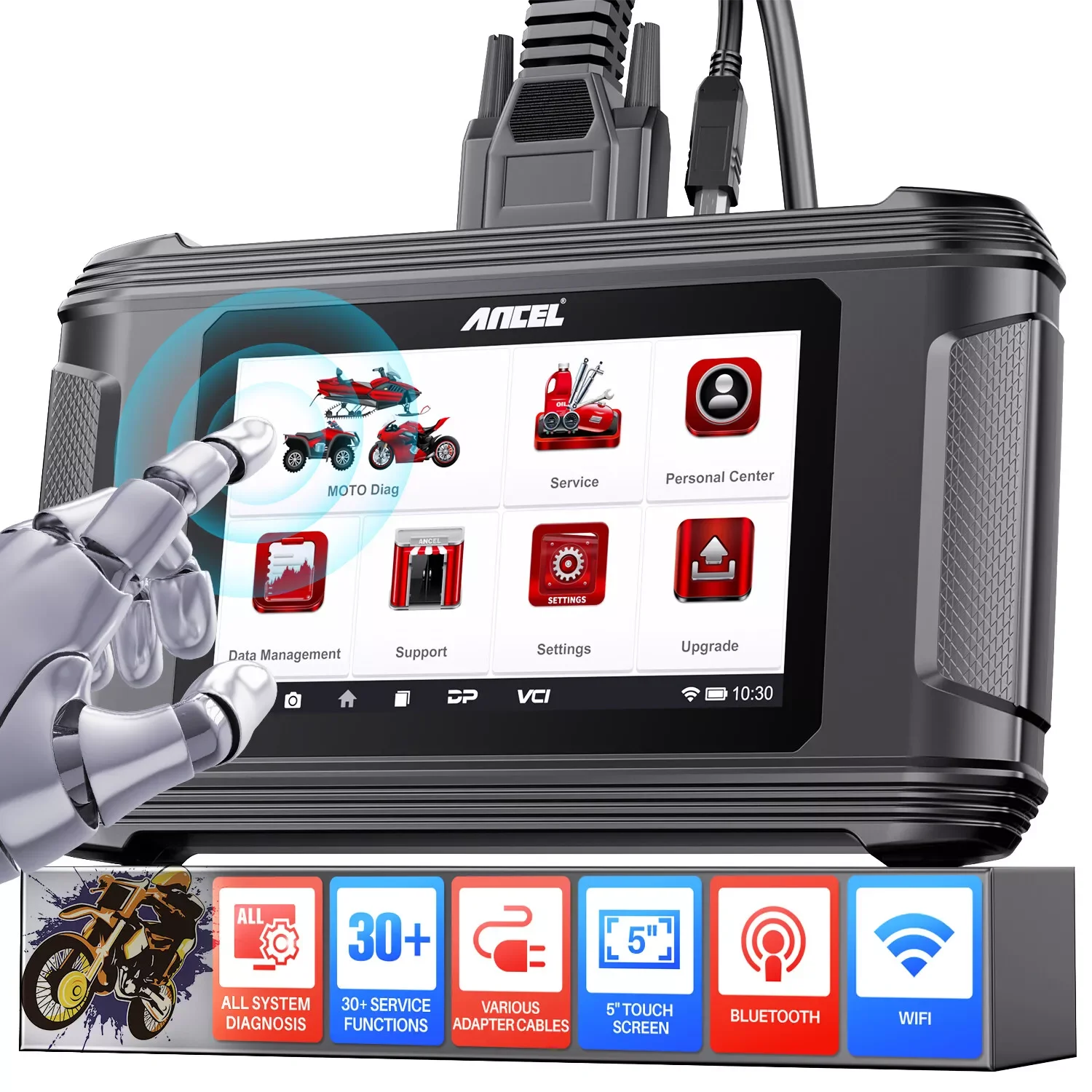 

2024 ANCEL MT500 Motorcycle Full System Diagnosis ECU Setting TPS Oil Reset For Kawasaki/Suzuki/BMW/Ducati/YAMAHA/Honda