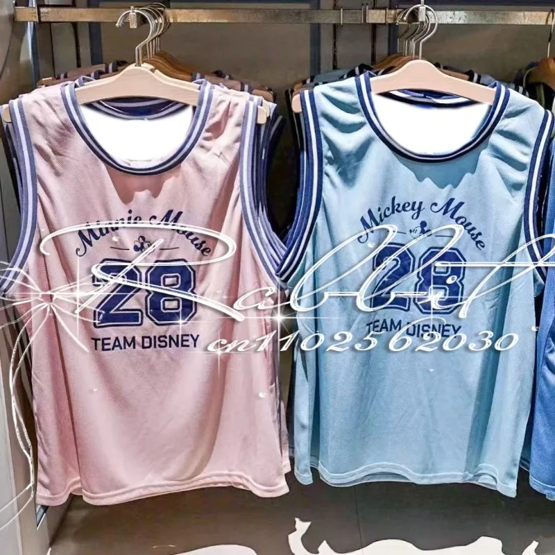 

2025 Summer New Classic Cartoon Mickey Minnie Couple Sleeveless Sports Tank Top 3D Printed Boys and Girls Casual Tank Top
