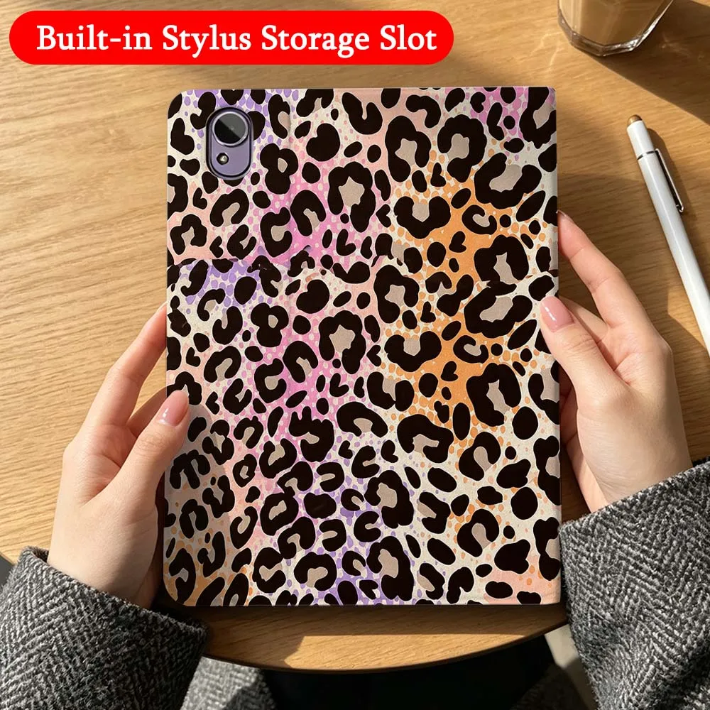 Luxury Leopard Print For Huawei Matepad M6 10.8 11 11.5S Pro Air SE Honor Tab 8 9 10 V9 X8 X9 X10 Magic Pad GT 2 3 Tablet Case