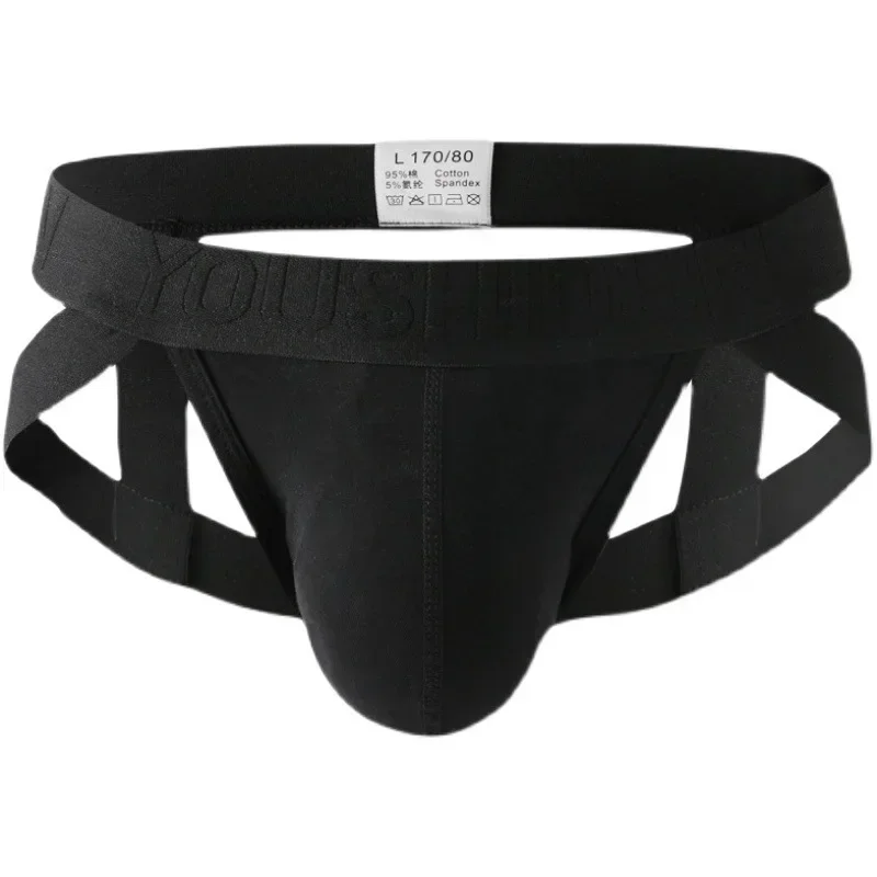 

Cotton Bulge Jockstrap for Men Sexy Low-Waist Thong Gays Erotic U Convex Pouch Breathable Comfortable Panties Elastic Underpants