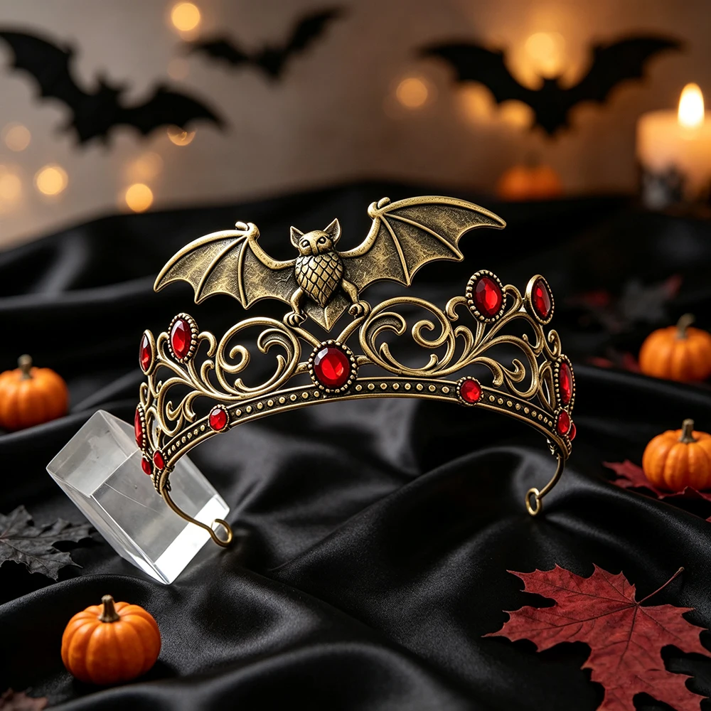 1pc Halloween Gothic Bat Tiara - đánh giá và giá Women Queen Fashion