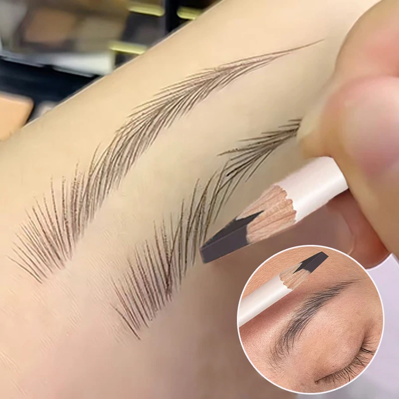 Waterproof Eyebrow Pencil Non-smudge Brow Tattoo Tint Enhancers Long Lasting Natural Outline Wild Eyebrow Shape Makeup Cosmetics