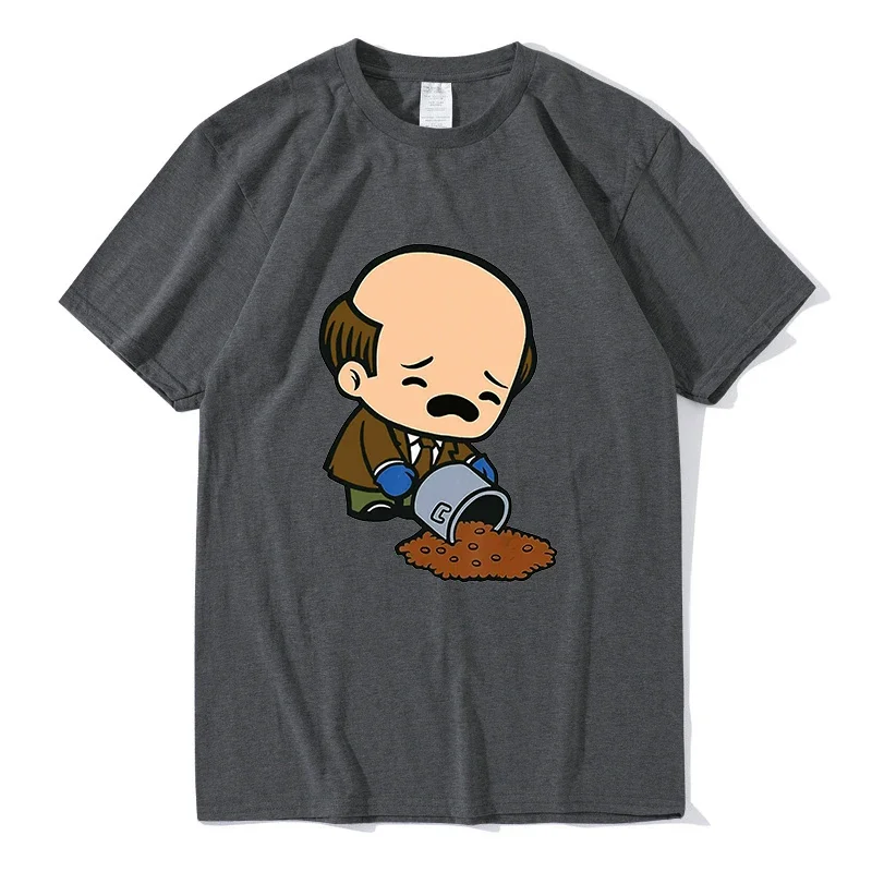 Kevin Spilling Chili Shirt Kevin Malone Chili Office Funny TV Series Men\'s Tee Funny men t shirt Short Sleeve Unisex Tops