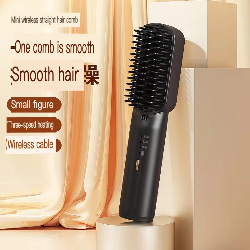 New Goddess Wireless Straight Hair Moisturizing Negative Ion Portable  Mini Comb