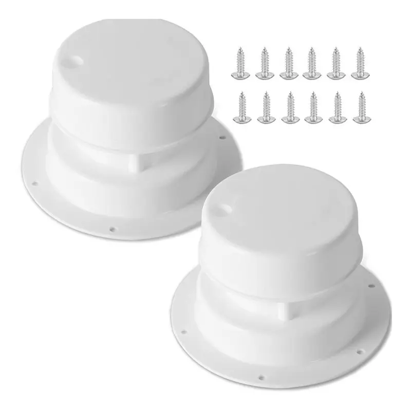 A99F-2Pack RV Roof Vent Cover Kits And Screws Vent Cap For RV Trailer Roof Vent Cover Replacement RV Plumbing Vent Caps