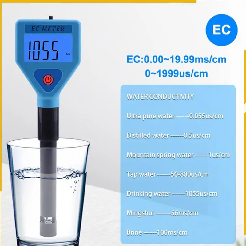 

A92P цифровой EC-метр, монитор качества воды, тестер, анализатор воды для бассейнов/питья/животных воды/аквариумов, воды EC-98303