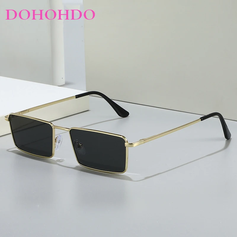 

Fashion Luxury Brand Design Metal Rectangle Frame Sunglasses Women Men Outdoors Drive Trend Glasses Unisex Lentes De Sol UV400